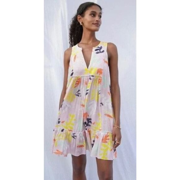 Lemlem Reef Bib Mini Dress NWT Sz. S - Picture 1 of 6